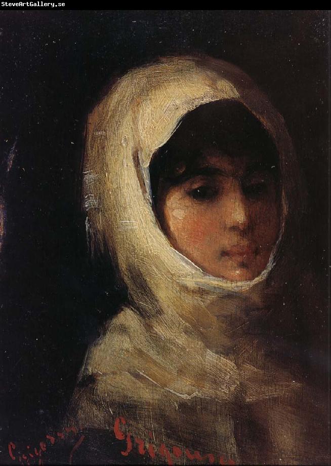 Nicolae Grigorescu Girl with White Veil